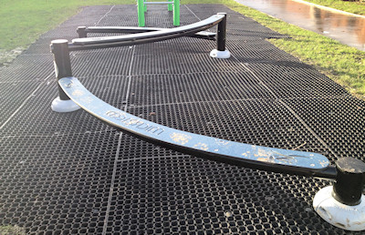 Gym equipment in Romiley Park