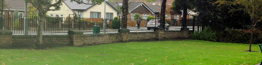 New railings in Romiley Park