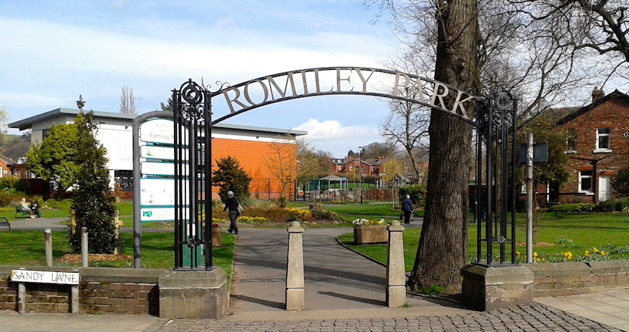 Romiley Park entrance archway